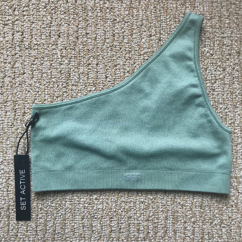 Set Active One Shoulder Bra - Matcha
